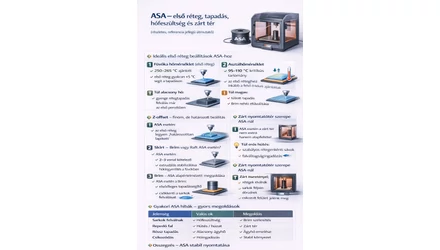ASA – első réteg, tapadás, hőfeszültség és zárt tér
