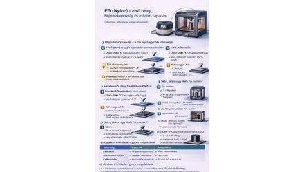 PA (Nylon) – első réteg, higroszkóposság és extrém tapadás